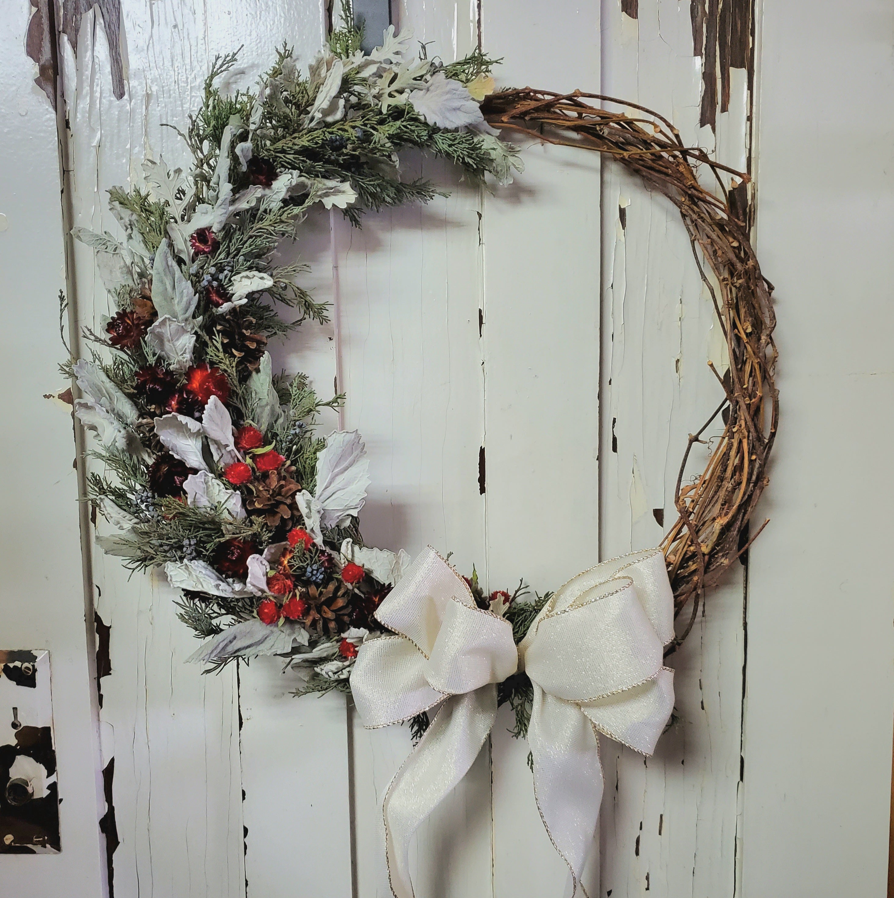 Dried Flower Wreath on Vine