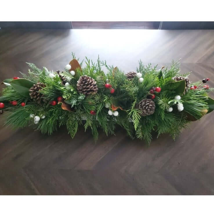 Long Wooden Centerpiece - Fernwood & Co