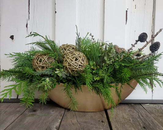 Centerpiece In Gold Boat - Fernwood & Co