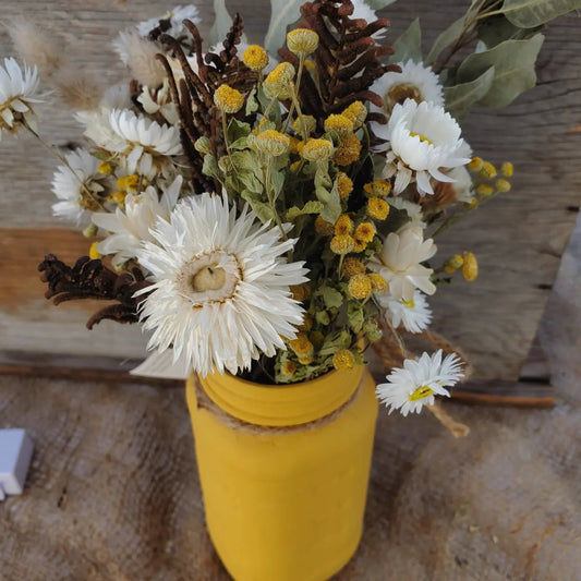 Dried Flowers In Mason Jar - Fernwood & Co